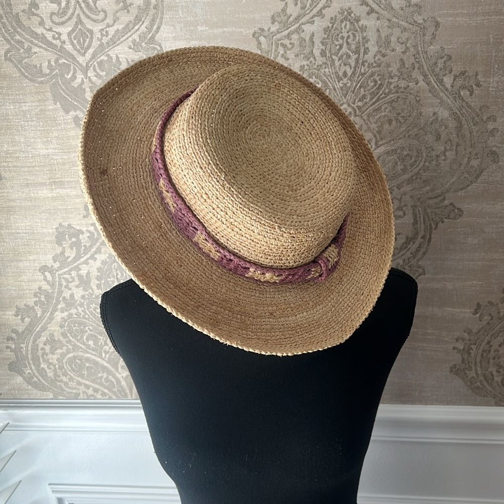 Scala Studio Straw Hat With Purple Straw Accent W… - image 4